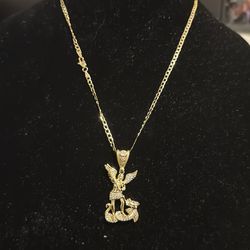 Gold St michael chain