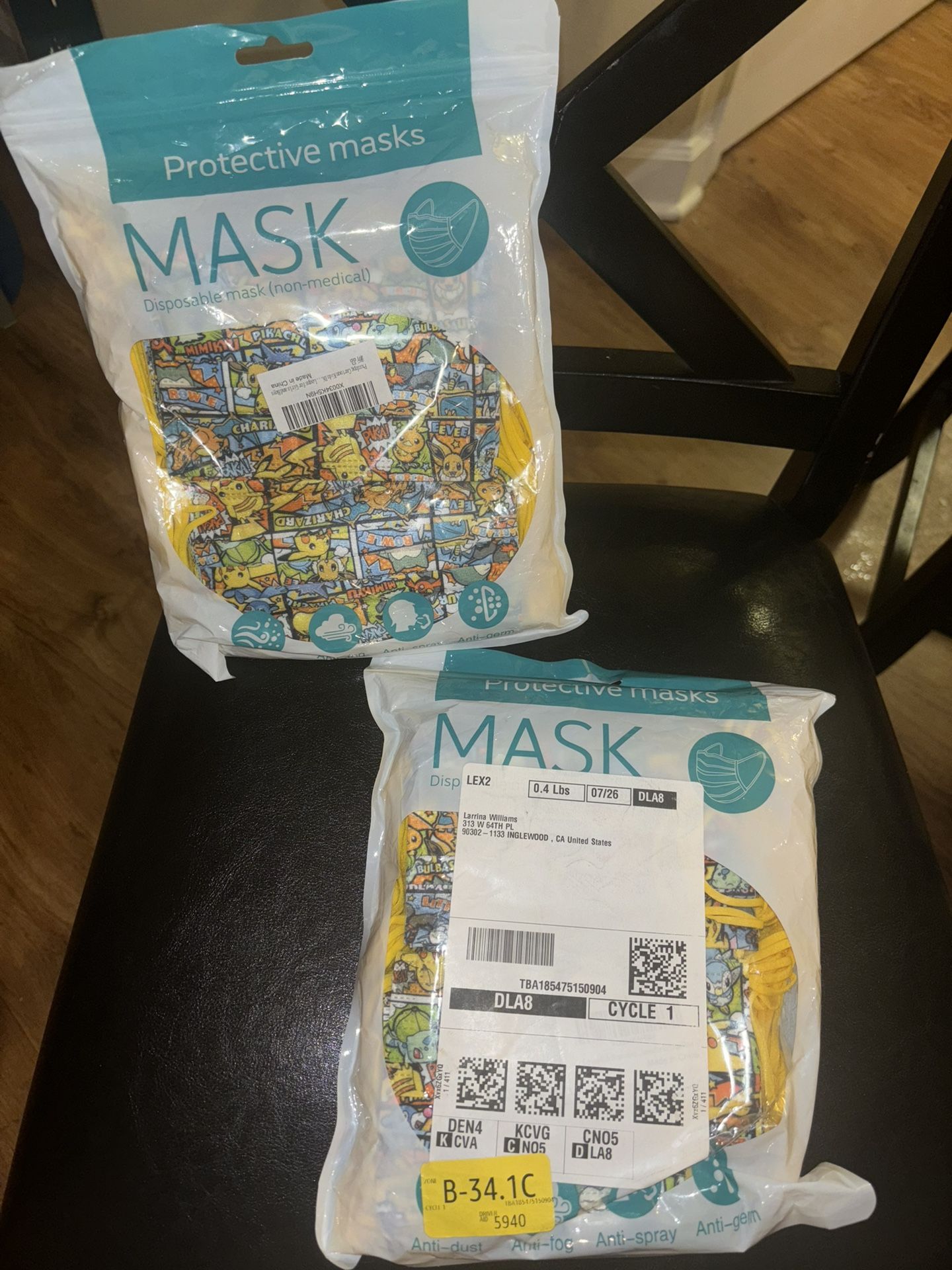 Children’s Pokémon Face masks