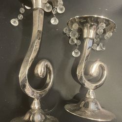 Set Of 2 Silver Candalholders
