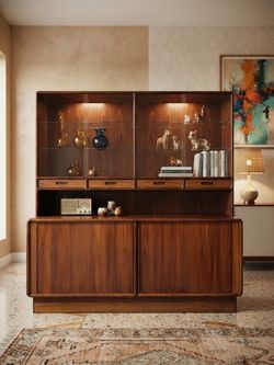 Rosewood mid century hutch made by Kibæk Møbelfabrik.
