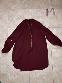 Burgundy Zipper Top
