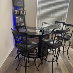 3 Piece Home Bar set with chairs and corner shelf