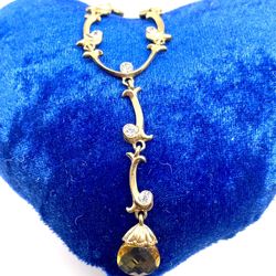 Fashion Citrine Quartz Necklace