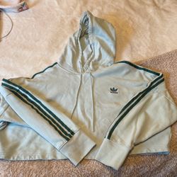 adidas cropped hoodie size L