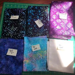 Batik Fabric Grab Bag, 100% Cotton. New