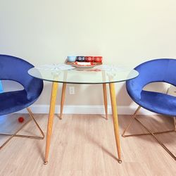 Table Set And Two lounge Chairs 