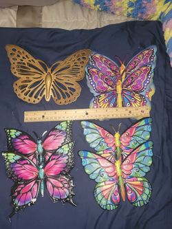 Metal butterflies
