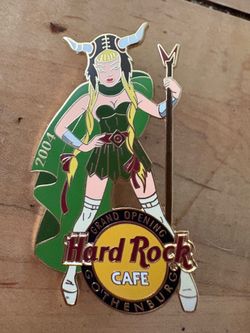 Hard Rock Cafe Gothenburg grand opening Viking woman pin