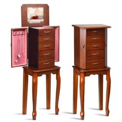 CHARMAID Standing Jewelry Cabinet /Jewelry Armoire  