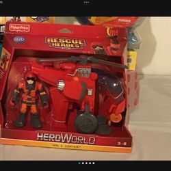 Sealed Fisher Price Rescue Heroes Hal E. Copter  (2001)