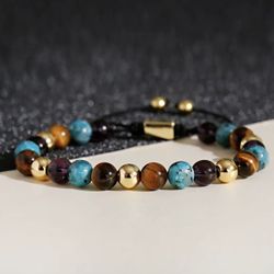 Men / Women’s Bracelet Tiger Eye Beads Weaving Bracelet