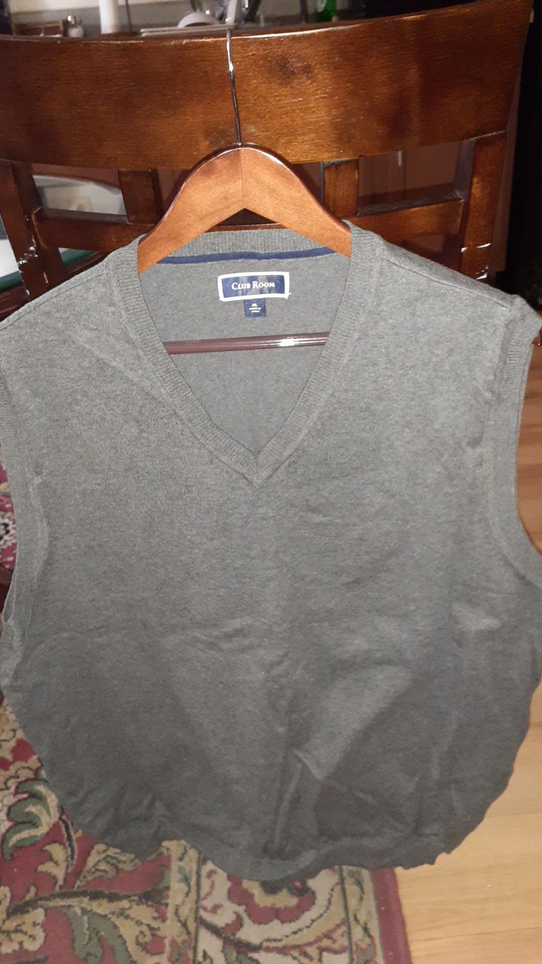 Mens XL Gray Sweater Vest