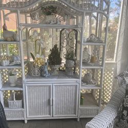 Bamboo Wicker Cabinet 