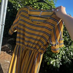 Mustard Yellow Striped Dress! 
