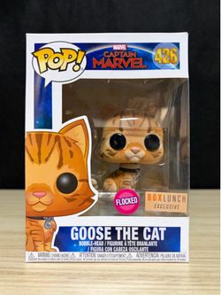 Funko Pop! Vinyl: Captain Marvel - Goose The Cat #426 - Box Lunch Exclusive - Flocked