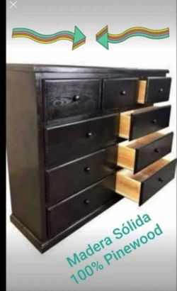 Dresser Nine Drawers Pinewood Colors *****Cajoneras Madera 100%******