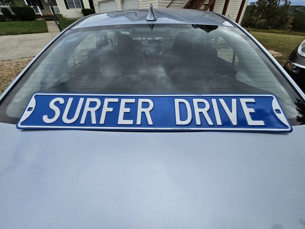 Surfer Drive Metal Sign 