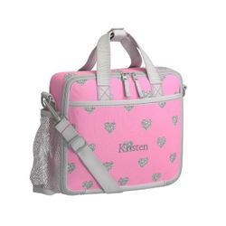 Pottery Barn Kids Mackenzie Pink Glitter Heart All-in-One Lunch Box