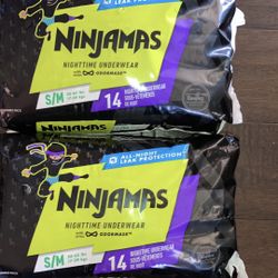 Boys Ninjamas Nderwear Size S/M (2 For $15