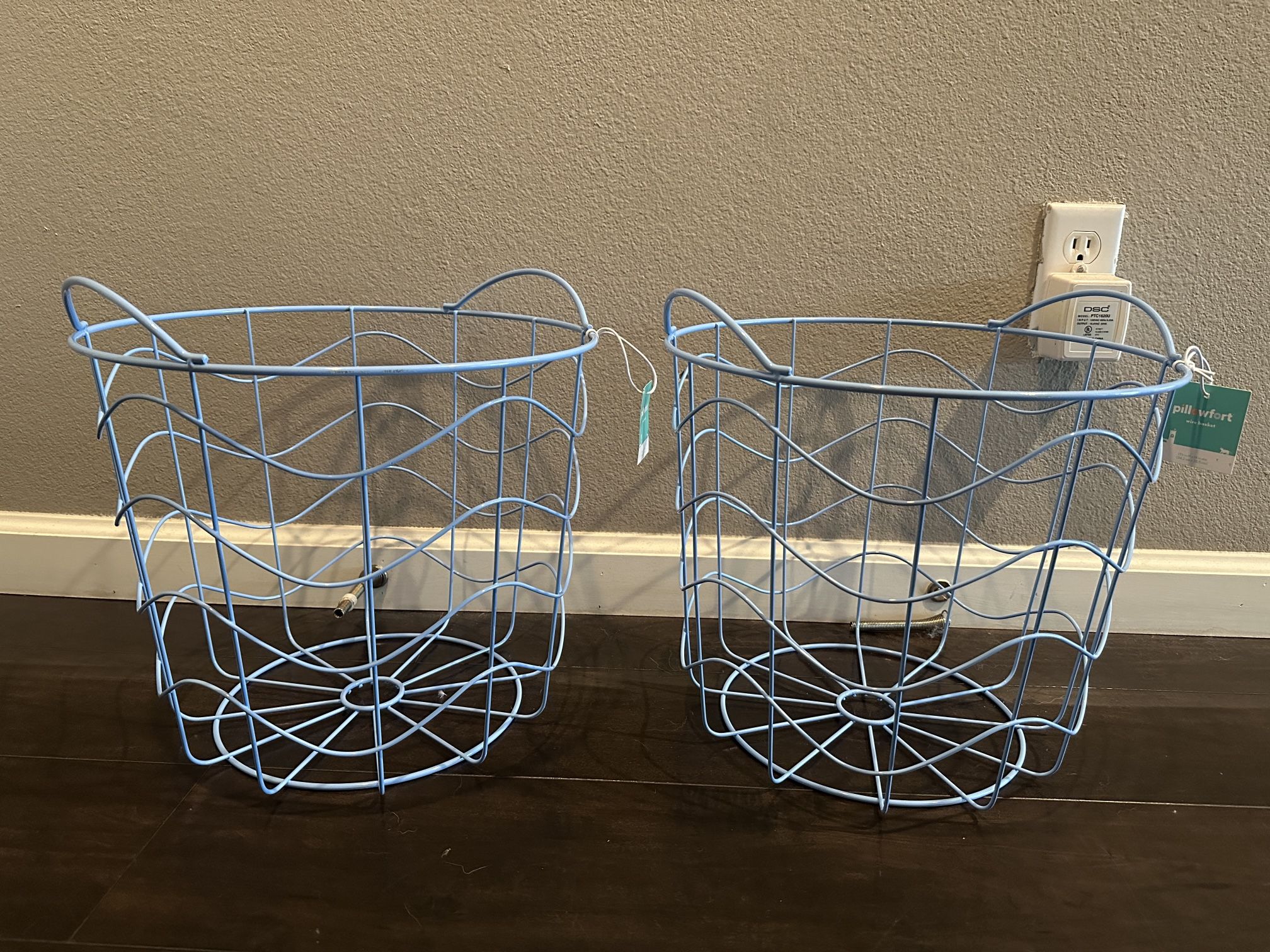 Brand New Blue Wire Storage Baskets – $20 for Both!