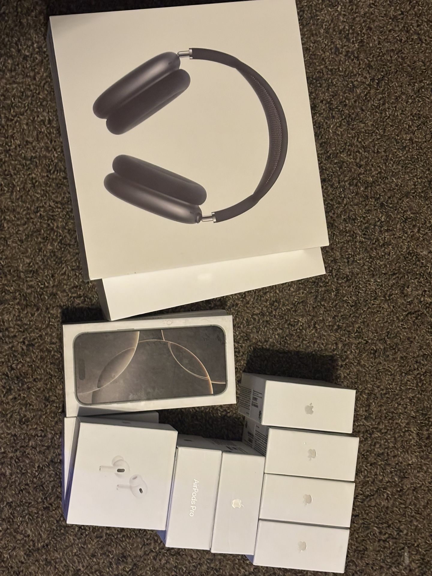 Large Apple Lot iPhone AirPods Max Headphones New & Sealed