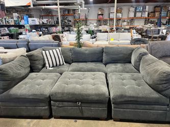 Thomasville Tisdale 6-piece fabric modular sectional