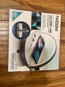 New NiZoni LED Dome Lamp w/ Wireless Charger & Bluetooth Speaker
