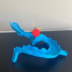 Hot Wheels Ultimate Gator Car Wash Blue Curve Track Wash Brush Turner Wheel Part