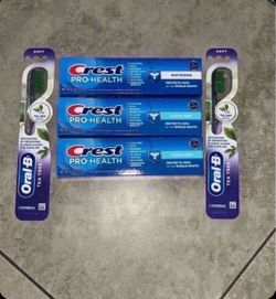 Crest Pro-Health Toothpaste, Oral B Toothbrush with Tea Tree Infused Bristles