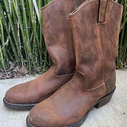 Long Haul Western Trucker Boots, Sz 9.5W Men’s..Made in USA.