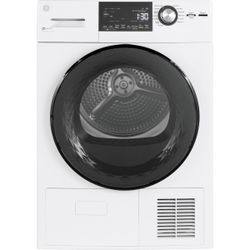 ge GFT14ESSMWW 24" 4.1 Cu.Ft. Front Load Ventless Condenser Electric Dryer with Stainless Steel Basket