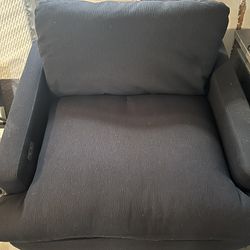 Navy Recliner Electric With Charge Port