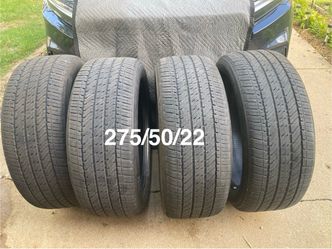 Set of 4 tires 275/50/22 with abt 7/32 thread, were used on a Tahoe