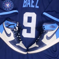 Chicago Cubs Baez 9 Jersey Wriggley 
