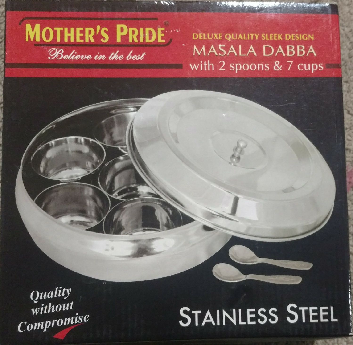 Mini Sizzling/Spices Stainless steel box container - (New unused)