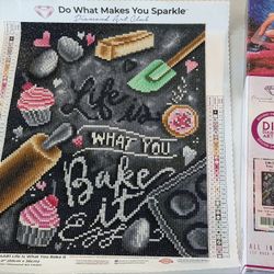 Diamond Art Club DAC Life Is What You Bake It COMPLETED Diamond Painting
