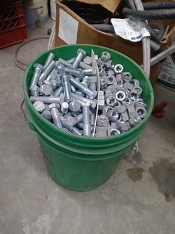 5 gal bucket of nuts&bolts