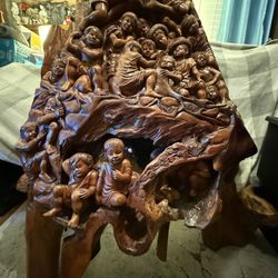 Beautiful Extra Large Unique Wood Carving