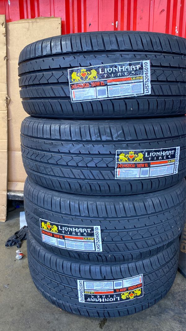 20” tires lionheart 245/45/20 with free installation 440 for Sale in Los Angeles, CA OfferUp