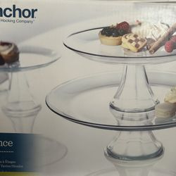 NEW 3 Pc - Anchor  Tiered Platter Set