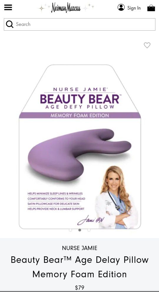 BEAUTY BEAR™ AGE DEFY MEMORY FOAM PILLOW  WITH COVER!