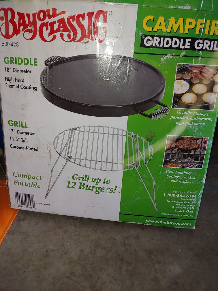 Bayou classic campfire griddle grill