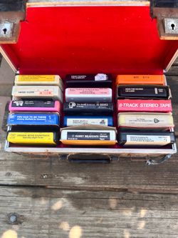 Box of music tapes