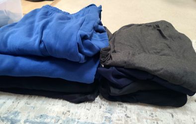 Lot of 8 men’s sweatpants in good used condition. 2 pairs in 3XL and 6 pairs in 2XL, featuring well-known brands like Fila. 3XL, 2XL