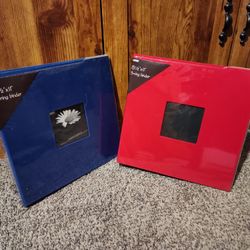  *BEST OFFER*   (2) 3"-Fabric Covered Scrap Book 3-Ring Binders ( 8.5 X 11)