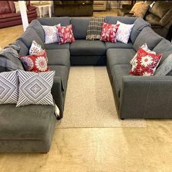 Brand New 🔥 Charcoal Modular Sectional Couch 🧩 7 Piece Sofa