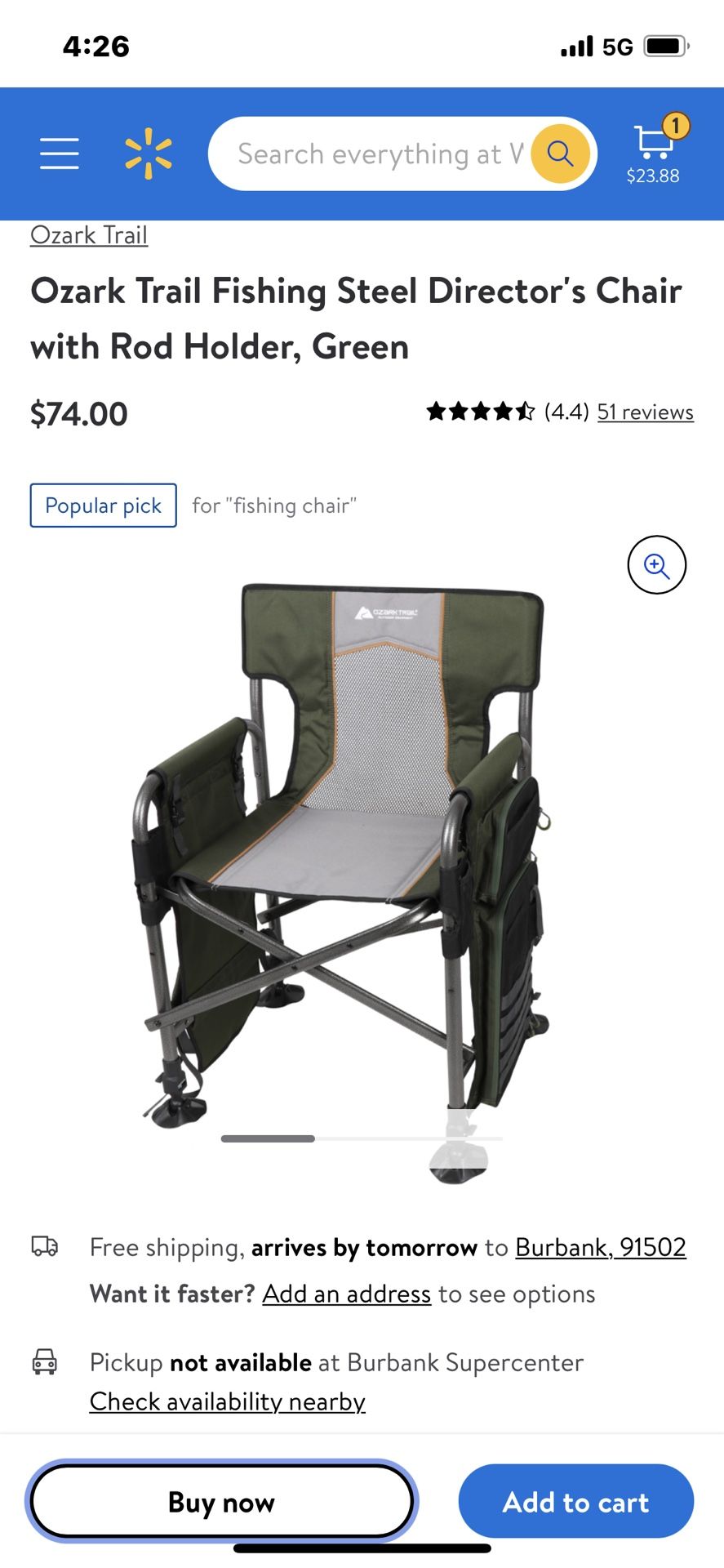 Ozark Fishing Director Chair