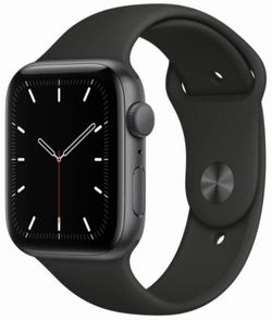 Apple Watch SE 1st Gen 44mm GPS, Space Gray Aluminum, Black Sport Band