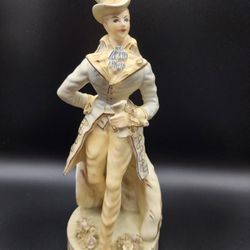 A Fine Rare Antique Porcelain Dresden Style Man Figurine 