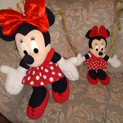 2 Minnie Mouse Dolls 
